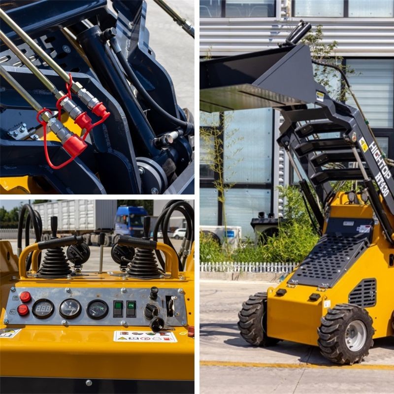 1 Year Warranty Mini Skid Steer Loader 23HP Customized