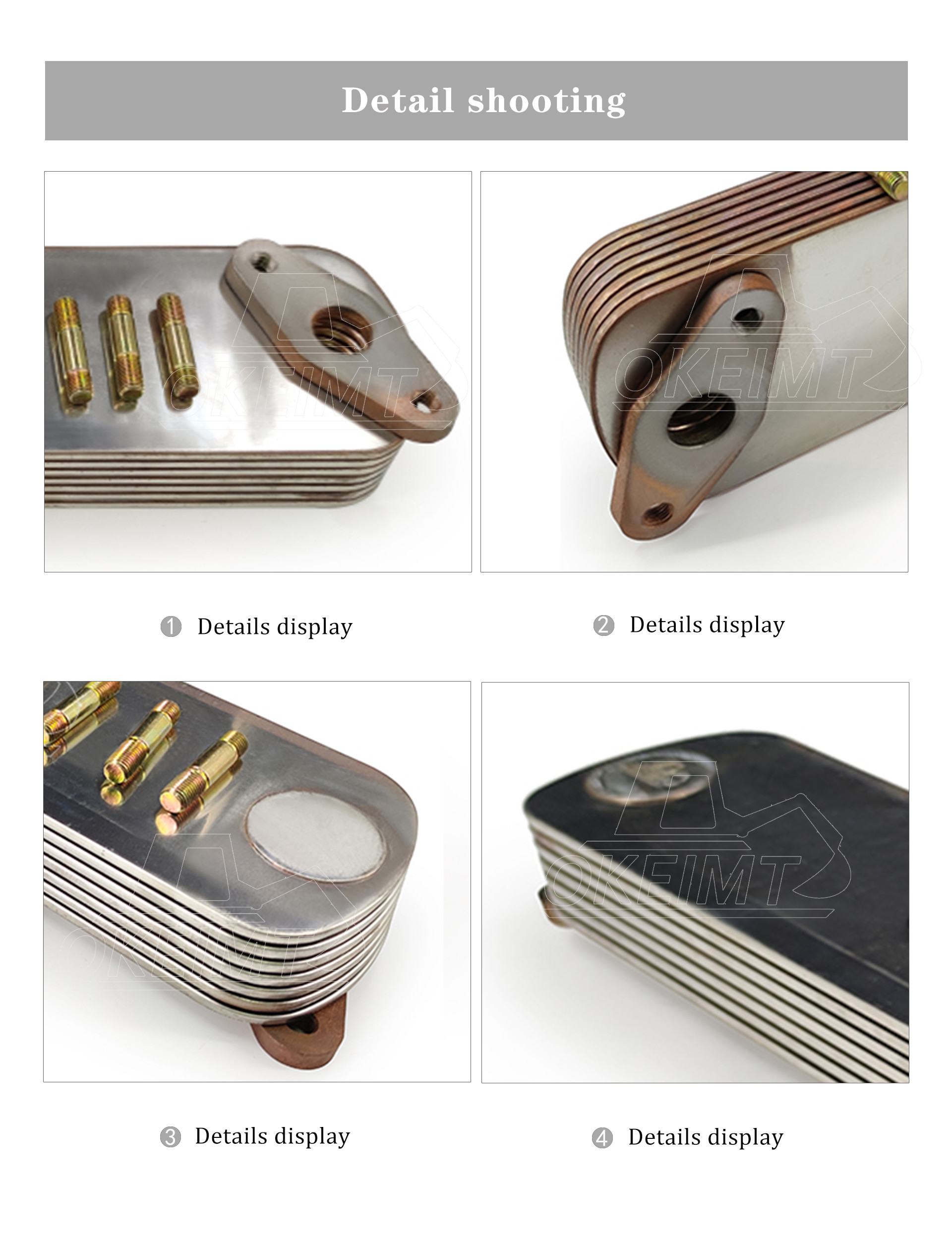 ME153172 Engine Oil Cooler Core For Kobelco SK480LC-6E SK450-6 6D24 6D22 Excavator Parts