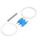 length 1.5m 900um cable 2 Way Fiber Splitter Mini Steel Tube Plc Splitter