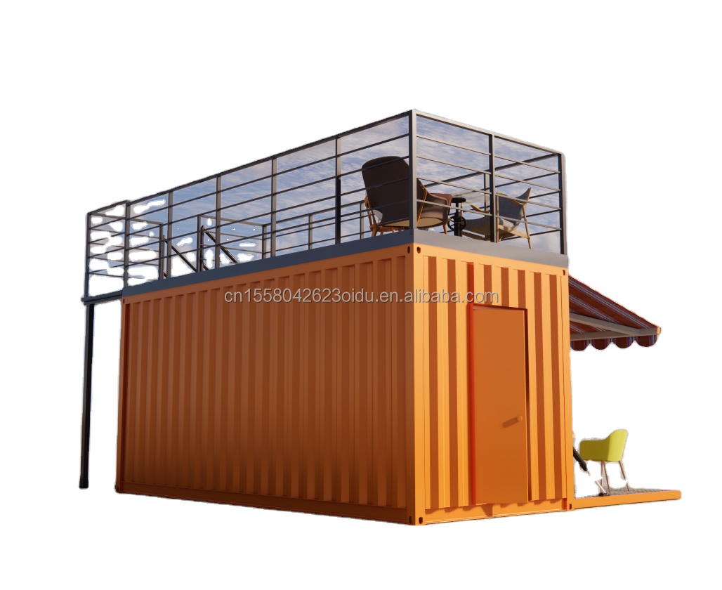 Modern 20 FT 40 FT Prefab Home Container Wooden Prefabricated Outdoor Restaurant Coffee Bar for Customized Color