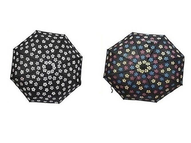 Color Change Magic Strong Foldable Umbrella With Aluminum Shaft