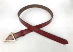 Adjustable Metal Pin Women's Fashion Leather Belts Triangle Buckle
