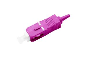 Wholesale Pull Proof Magenta OM4 Fiber Optic Connector Simplex Single Mode Fiber SC Connector from china suppliers