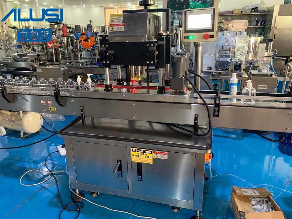 Automatic Alcohol Spray Bottle Capping Machine Hand Sanitizer Screw Capper
