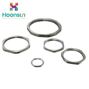 Wholesale Standard Two Way Cable Gland Accessories Reversible Hexagon Cable Gland Locknut from china suppliers