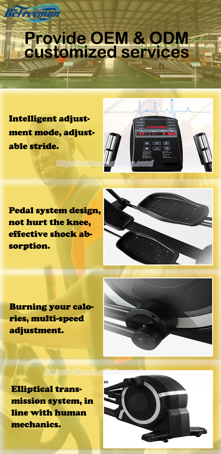 Indoor Elliptical Trainers Commercial Cross Trainer Machine Self Generating