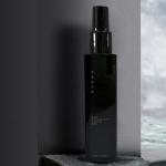 150ml black cylindrical smooth bottle with black spray for spray bottle