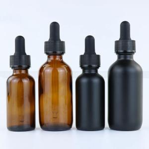 Wholesale 15ml 30ml 60ml 120ml 2oz Glass Amber Essential Oil Bottle Blue Glass Boston Dropper Bottle for Essential Boston Bottle from china suppliers