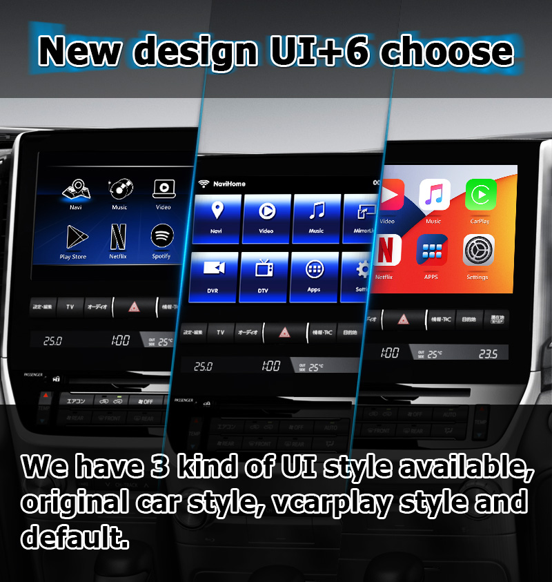 Toyota Land Cruiser LC200 Car Video Interface Upgrade Carplay Android Auto Durable
