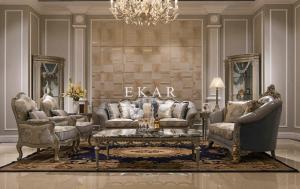 Wholesale Elegant Wood Luxury Carved European Living Room Furniture Set from china suppliers