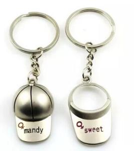 Wholesale New creative gift product sun hat sports cap wedding gift keychain keyrings from china suppliers