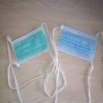 Disposable FFP2 Surgical Face Mask , Blue Earloop Face Mask Non Woven 3 Ply