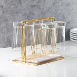 Golden SS W140mm Cup Hanging Stand , 6KG Loading Kitchen Wine Glass Rack