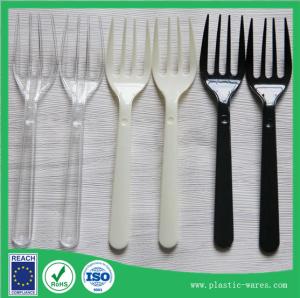Wholesale Plastic Disposable Forks in clear, white and black colors from china suppliers