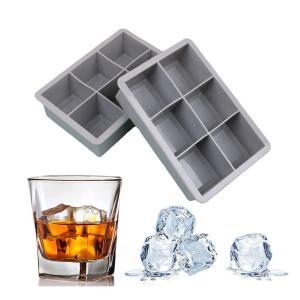 Wholesale Large 6 Cavity Silicone Tray For Whiskey Ice Cube Mold from china suppliers