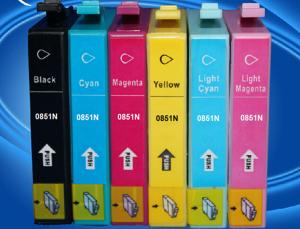 Wholesale 100% Brand New for epson T0851-T0856 T0851N-T0856N Ink Cartridges T0851N for Epson Stylus T60 Stylus Photo 1390 from china suppliers
