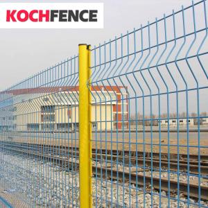 Wholesale 1.53m X2.5m Curved Wire Fence , PVC Coated Football Field Fence Uv Protection from china suppliers