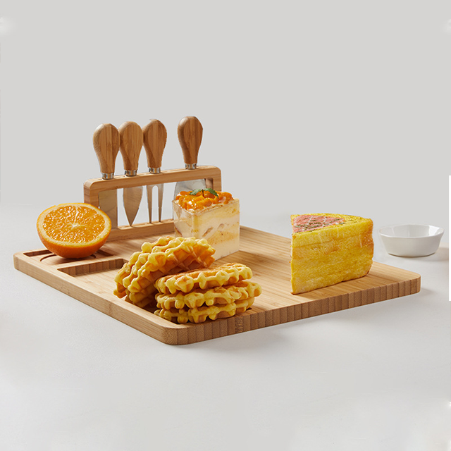 Dishwasher Safe Cheese Bamboo Cutting Board Serving Tray