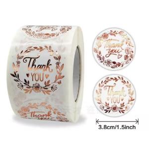 Wholesale 2 Inch Chocolate Shipping Label Sticker Packaging Decorative Square Thank You Round from china suppliers