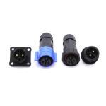 Self Locking Water Resistant Electrical Plugs , 250V Aviation Cable Connectors