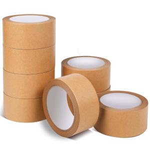 Wholesale Water Activated Kraft Paper Tape 50mmx75m/150m Eco Friendly Single Sided Adhesive Brown Paper Packing Tape from china suppliers