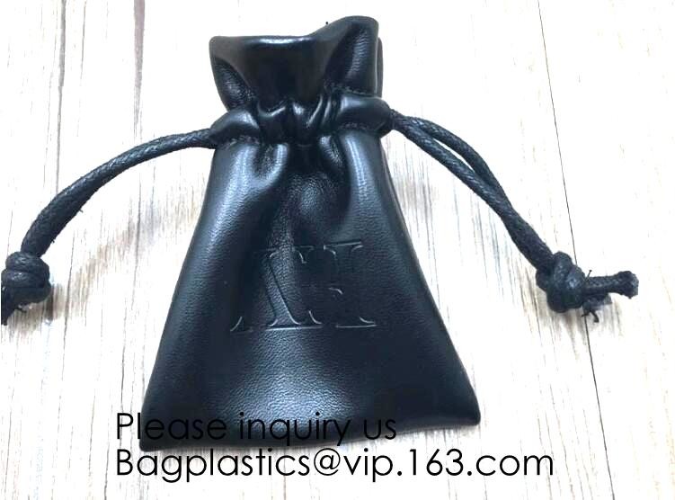 PU Leather Drawstring Pouch For Key,Red Wine PU Leather Drawstring Bag For Gift,Waterproof Leather Drawstring Bag PACK