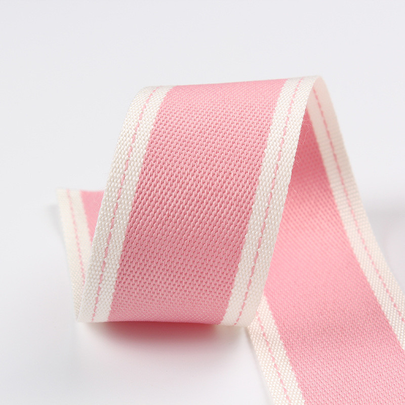 Stitched Edge Polyester Ribbon 6mm-40mm Poly Ribbon Rolls Green Red