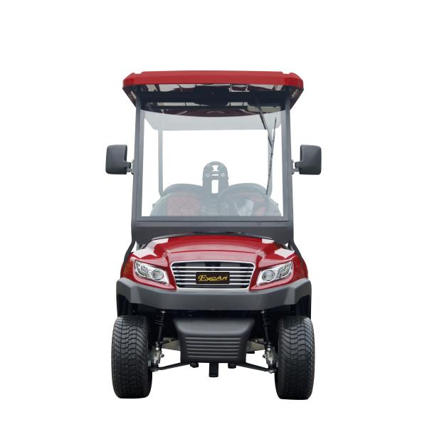 4 Seats Red Electric Golf Car with Lithium Battery 3.7KW Curtis Motor Controller