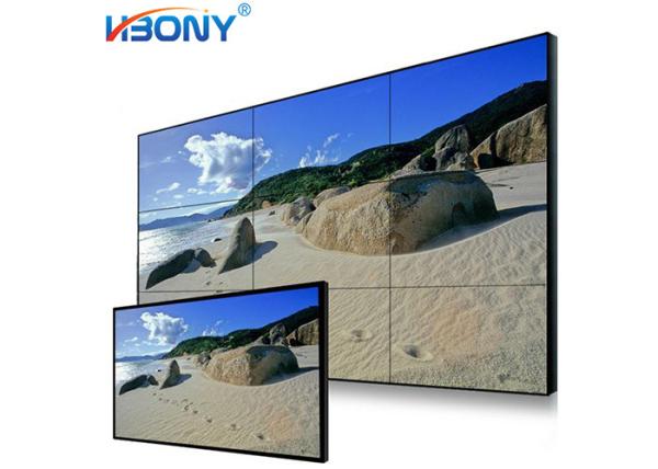 Ultra Narrow Bezel Lcd Video Wall , Railway Station Large Touch Screen Wall