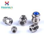 RoHS PG Thread Electrical Cable Gland Brass Material With Metal Lock Nuts