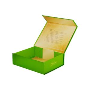 Wholesale Magnetic Foldable Paper Wig Gift Box Hair Extension Packaging Rectangle Green from china suppliers