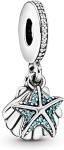Fine 925 Sterling Silver Sting Ray Bead Charms Pendant Necklace