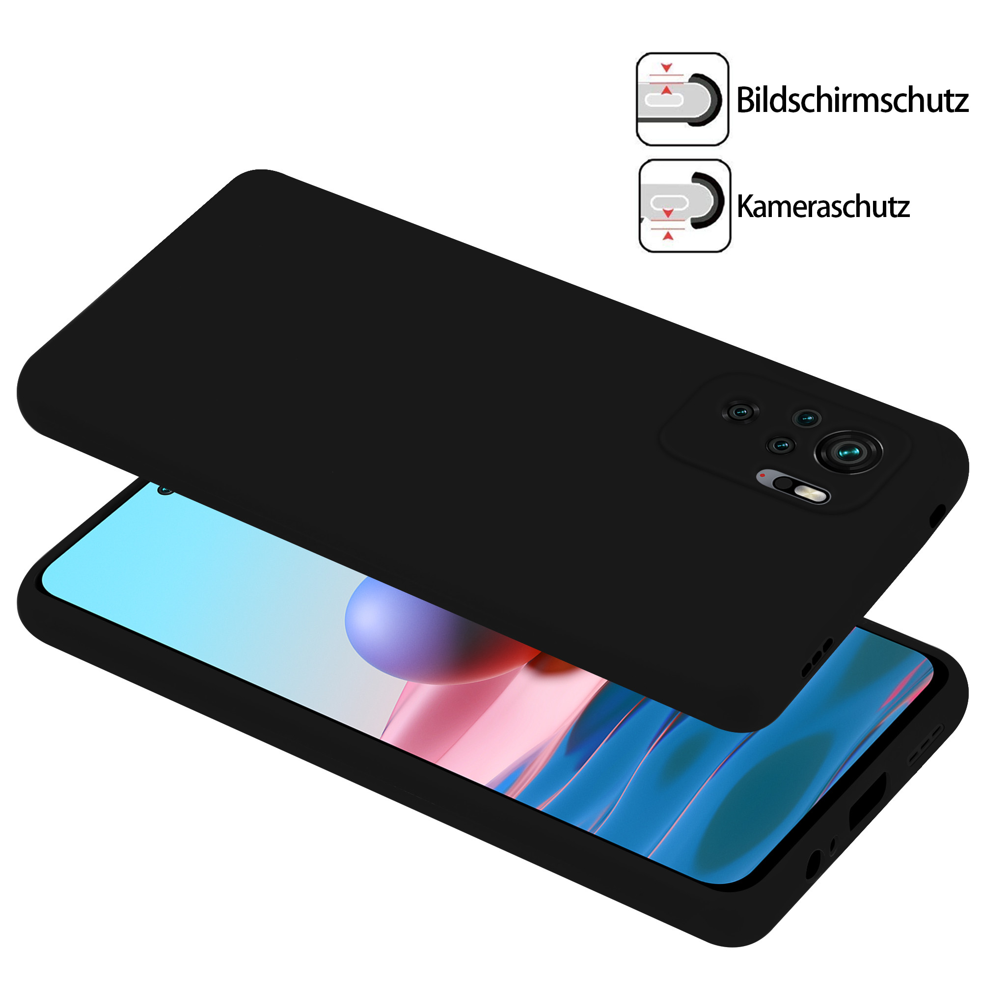 Matte Shockproof Phone Cases Plain Style Finger Print Free