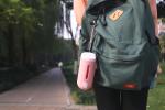 Foldable Dog Water Bottle Dispenser Pink Blue