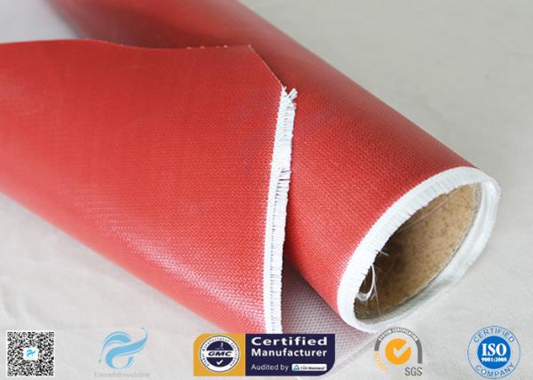1.5m Wide 0.45mm Silicone Coated Fiberglass Fabric 80g Single Side Chemical