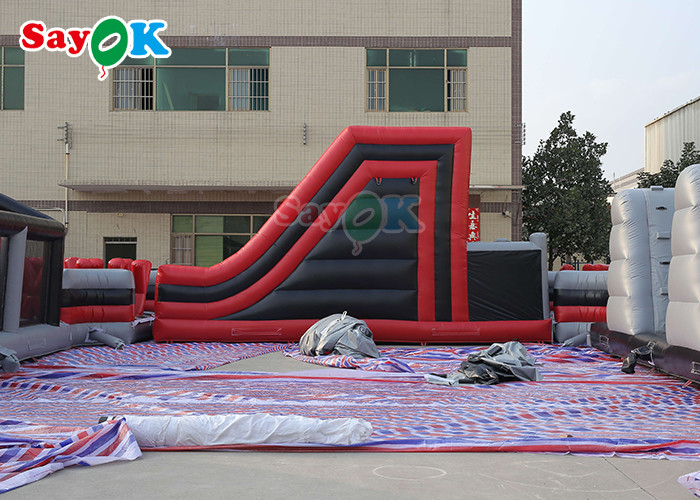 150x3.8m Tarpaulin Inflatable Obstacle Course Racing Game For Events