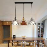 Diamond-shaped Iron Pendant Lamp, perfect for restaurants / dinning room / cafes