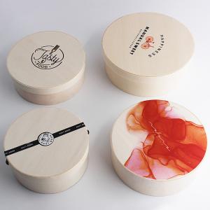 Wholesale Brie Cheese Round Food Delivery Packaging 110mm To 165mm Poplar Wood Veneer from china suppliers