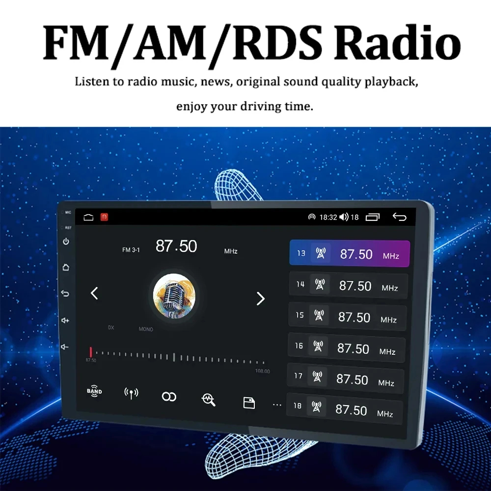 Android 11 OS Car Stereo Radio with 9 inch Touch Screen and High Resolution Display