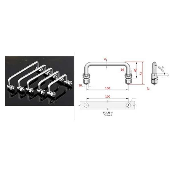 OEM Carbon Steel Folding Heavy Duty Chest Handles Wearproof Rustproof
