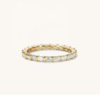 White CZ Ring 925 Sterling Silver Baguette Eternity Band Ring