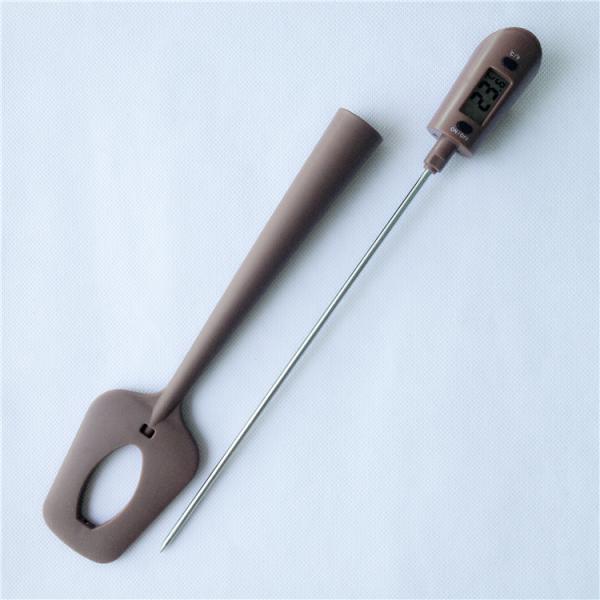 Instant Read Plastic Digital Dairy Thermometer With Food Safe Silicone Spatula