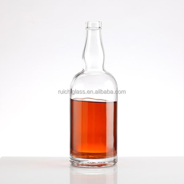 Customize Sealing Type Super Flint Glass Bottle for Whiskey 100ml 500ml 750ml