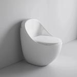 Egg Shape Bathroom Sanitary Ware S Trap One Piece Black Bathroom Toilet