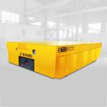 30T Heavy Load Electric Automatic Rail Cargo Transport Vehicle Yellow Color