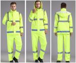 Fluorescent Green Outdoor Traffic Duty Flood Control Emergency Raincoat Rain
