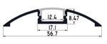 YD-1206 Outdoor LED Strip Profile Aluminium LED Profile Light Channel 56*8mm