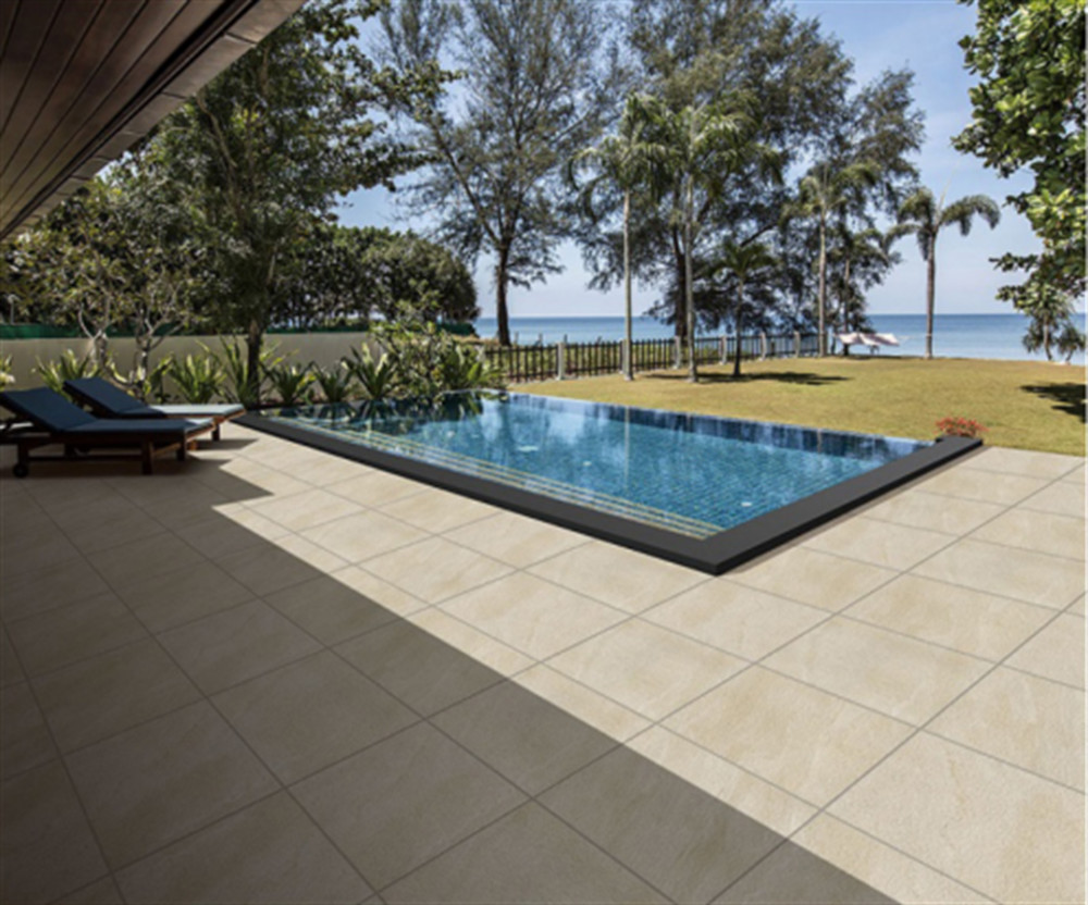 Wear-Resistance Full Body 24"X48" Blue Floor Porcelain Paving Tile For Outside Courtyard