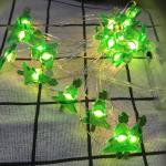 Christmas Themed Dewdrop String Light Decor 6.5FT 20LED Gift Boxes Santa Claus