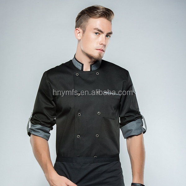New Products Custom Soft Chef Garment Double Row Buttons Cooking Uniform for food industry